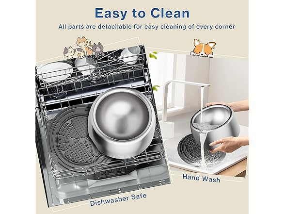 UPSKYPET 304 Stainless Steel Dog Bowl