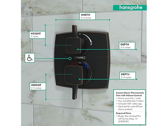 hansgrohe Ecostat Shower Valve Trim