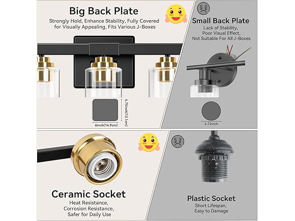 5-Light Bathroom Light Fixtures, 31" Modern Vanity