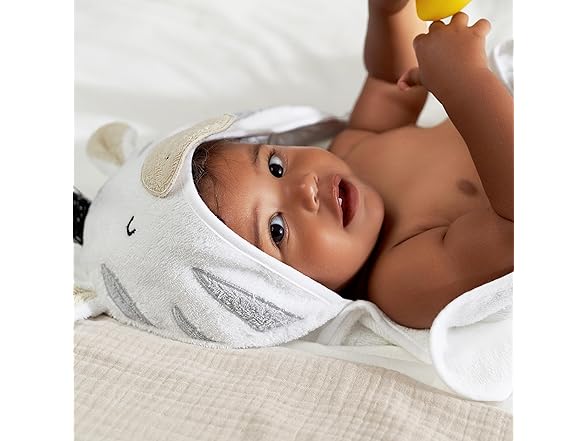 Gerber Baby 4PC Zebra Hooded Towel Set