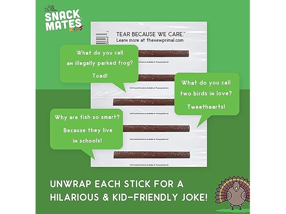 5PK Snack Mates by The New Primal, Turkey Stick