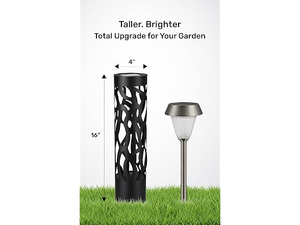 Home Zone Living Secure Solar Bollard Pathway Lights, 4-Pack