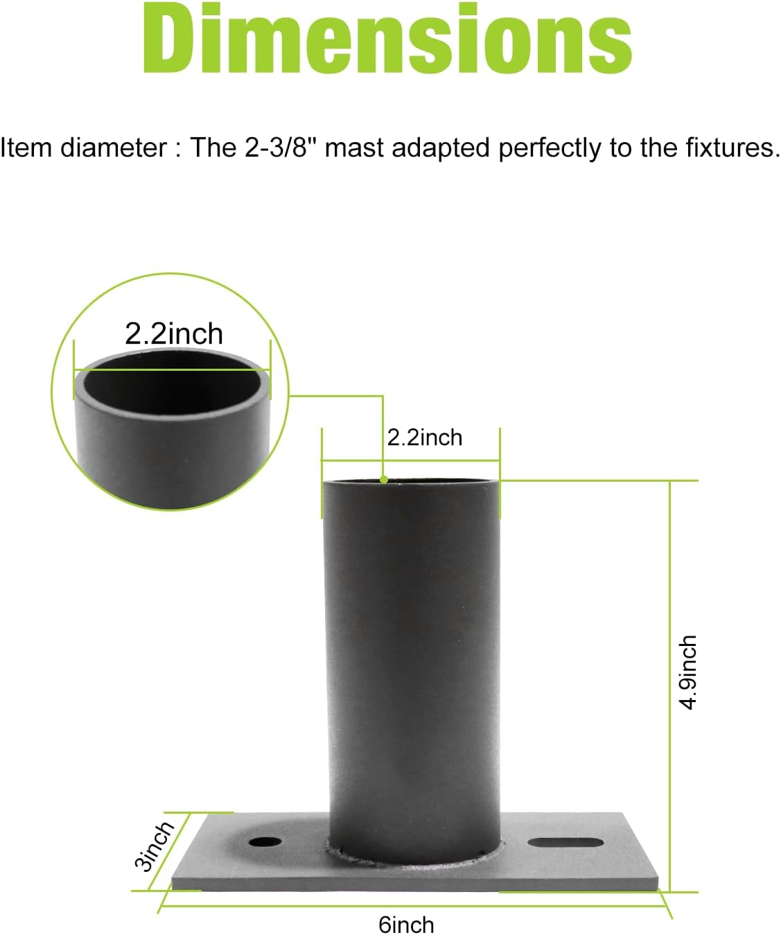 2 Pack Outdoor Light Adapter Bracket - Gallery 6