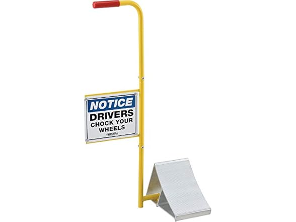 Global Industrial Wheel Chock with Safet