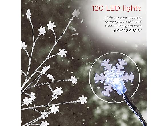 58"H Indoor/Outdoor Frosty Christmas Snowflake Tree