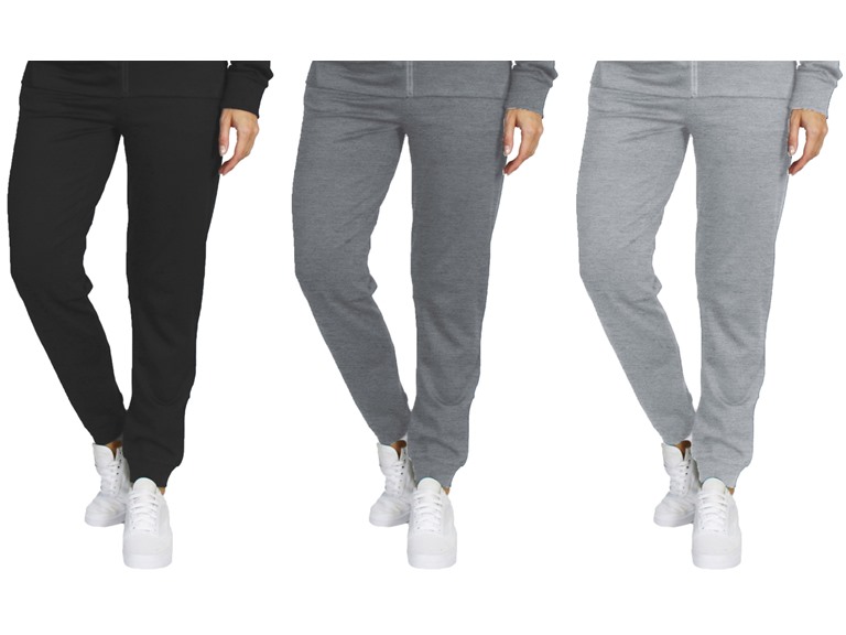 GBH WC-----(Women's 3Pack Pants) / MJJ-601/ BK-CH-HG / S Small 3Pk Womens Loose Fit Active Track Pants Black - Charcoal - Heather Grey