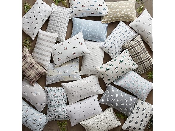 Eddie Bauer - Flannel Sheets Queen Montlake Plaid Red