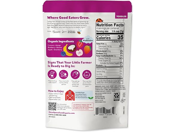 8PK Once Upon A Farm Organic Coconut Melts