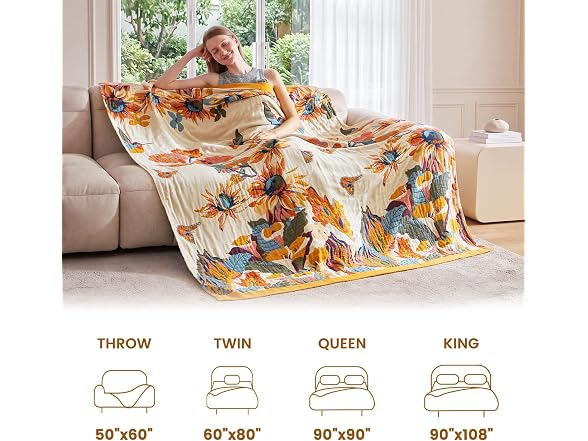 MSGKV 60x80 Boho Cotton Throw Blanket