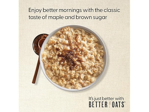 10CT Better Oats Maple and Brown Sugar Steel Cut Oatmeal