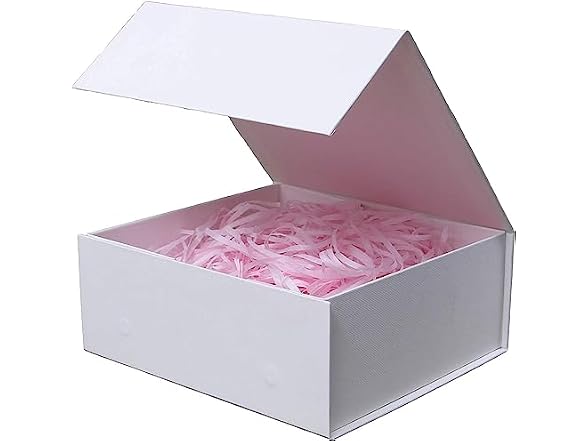 Rsgift White Gift Boxes Magnetic Closure