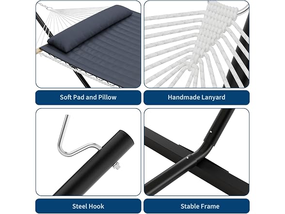 Double Hammock with Stand for 2