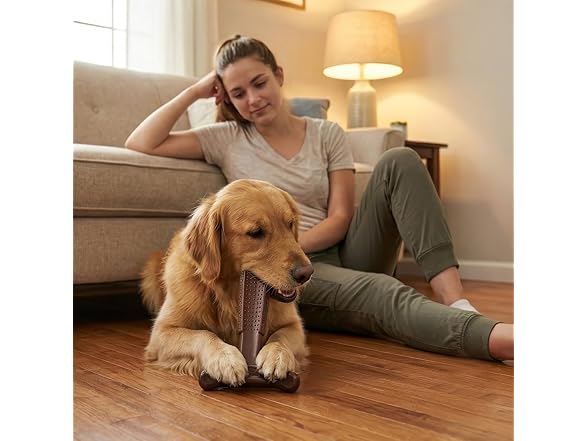 SPOT Bam-Bones Plus T-Bone Dog Chew Toy, 7"