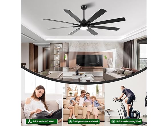 CJOY 84 Inch Large Ceiling Fan