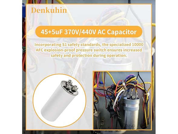 Denkuhin 45+5 uF 5% MFD CBB65 Dual Run