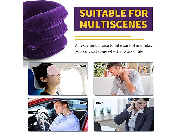 CRABCLAW Cervical Traction Device-Purple