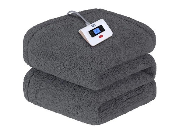 Warmrest Electric Heated Blanket Soft Sherpa, 80"x84"