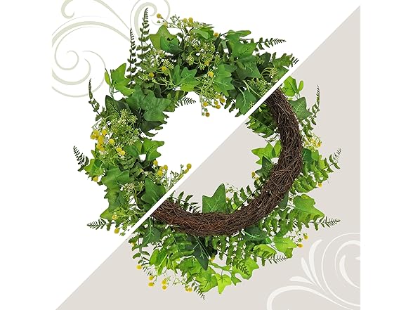 National Tree Company 24" Artificial Spring Wreath with Ivy