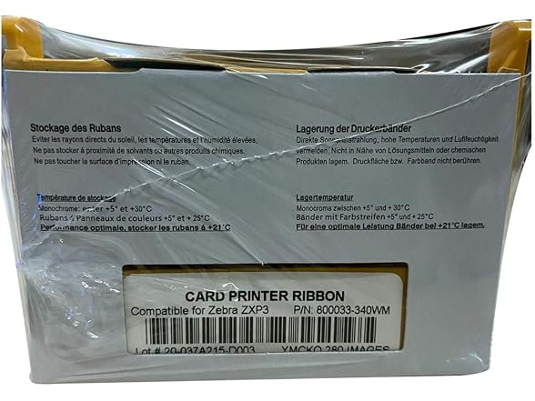 For Zebra Color Ribbon ZXP Series 3 Card Printer