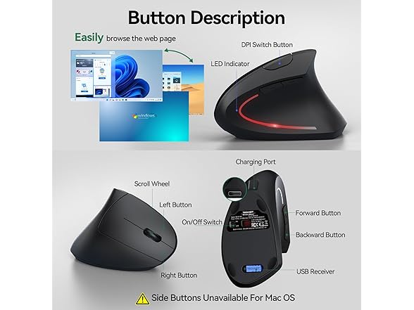 TECKNET Ergonomic Mouse