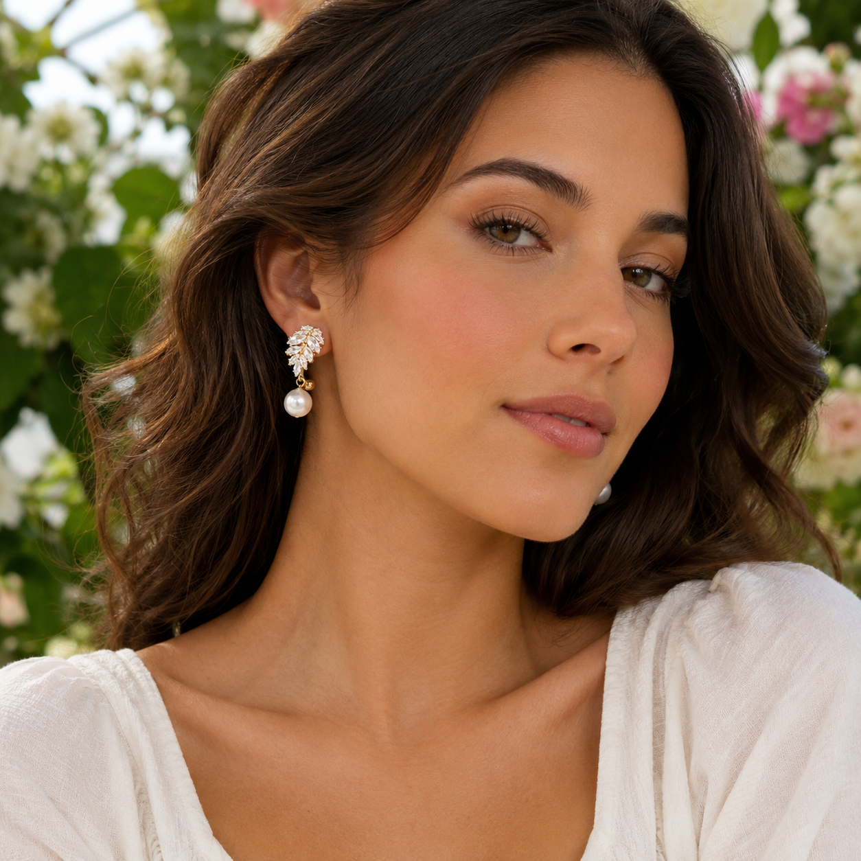 18K Gold Plated Stainless Steel Drop Earrings by Saffron - Gallery 7