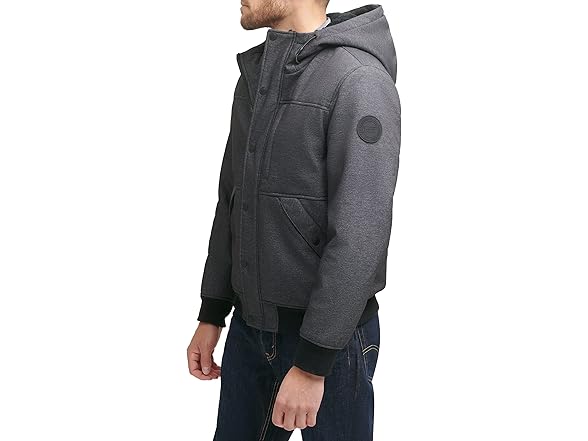 Levis Mens Softshell Sherpa Hooded Bomber (XXL)
