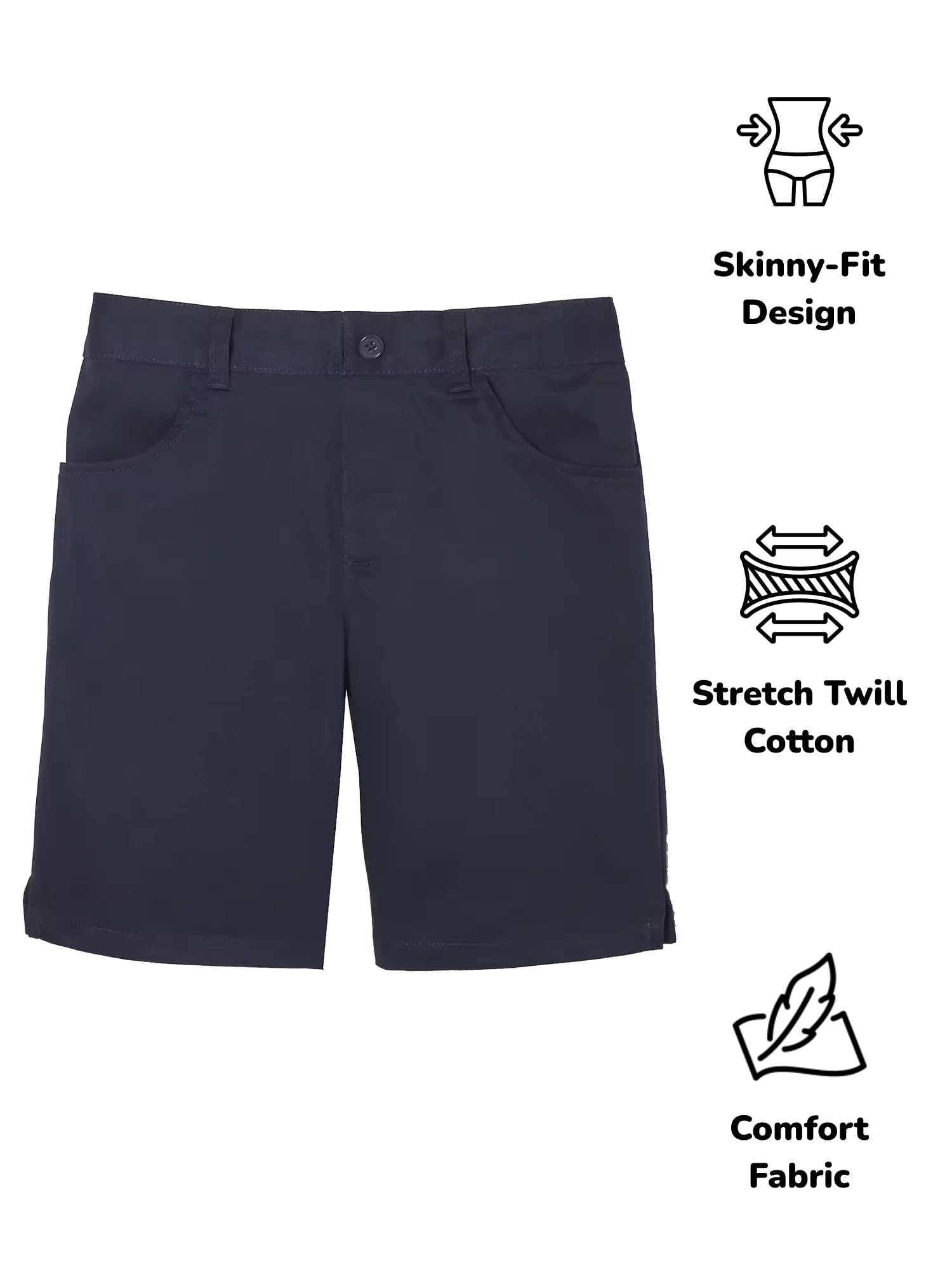 2PK Girls Super Stretch Bermuda Shorts - Gallery 7