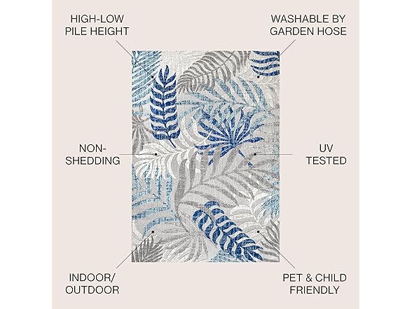 JONATHAN Y Tropics Palm Leaves Rug