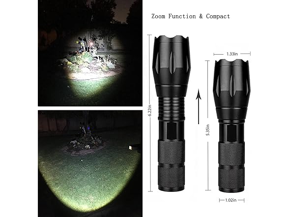 Miular Military Grade Flashlight 2 Pack