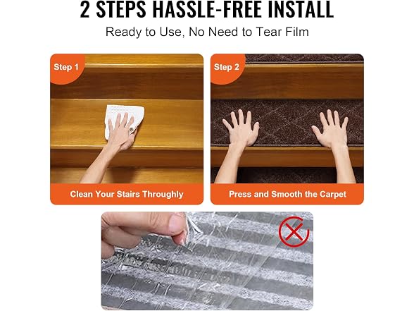 VEVOR Stair Treads, Stairs Carpet Non