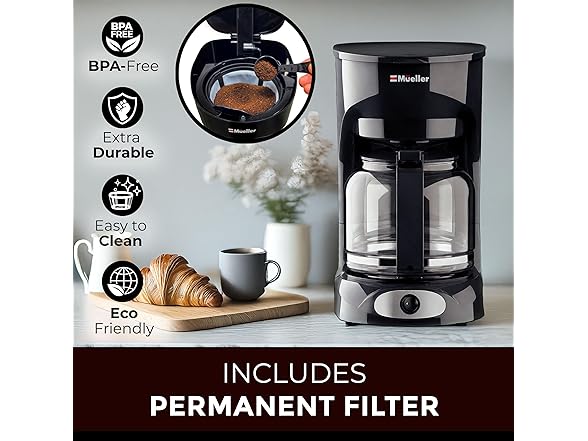 MUELLERHOME Mueller 12-Cup Drip Coffee Maker