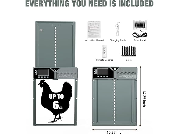 Fophop Large Automatic Chicken Coop Door