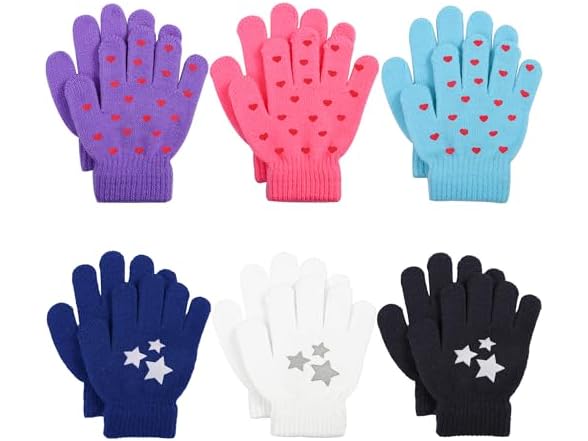 Cooraby Boys (2-5T) Kids Magic Gloves Knit Gloves