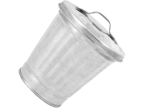 TOYANDONA Galvanized Trash Can Bucket