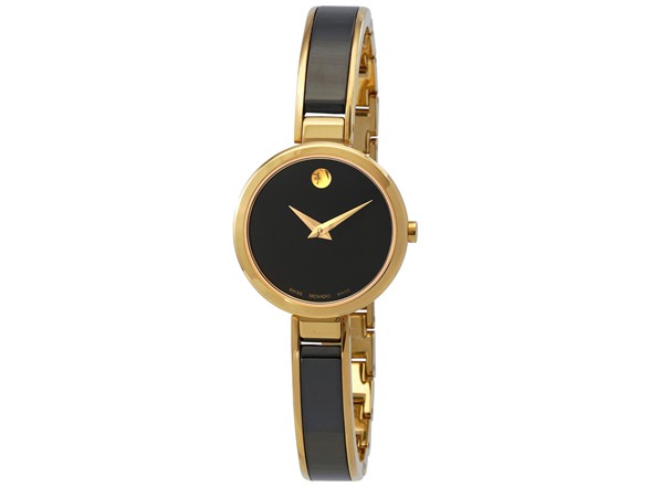 Movado Women's Moda Quartz Black Ceramic 607716
