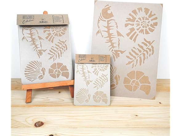 NAKLEO Stencil A5 Jurassic Ammonite Fossils
