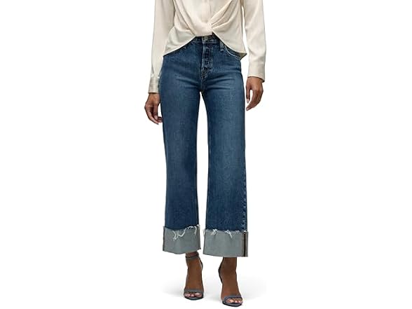 HUDSON Women's Rosie High-Rise Wide Leg Ankle Jean