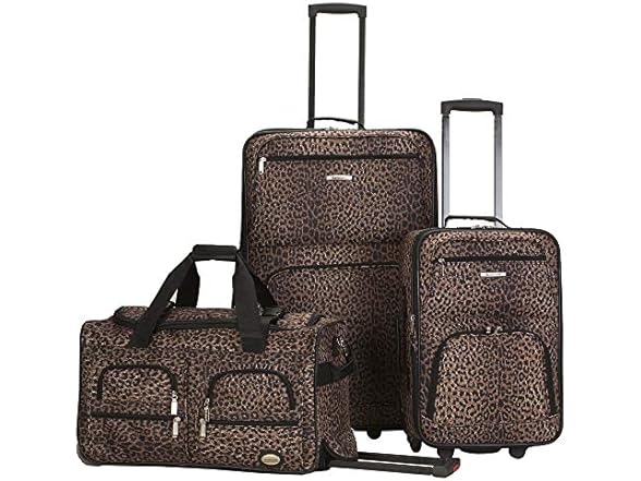 Rockland Vara Softside 3-Piece Upright Luggage Set