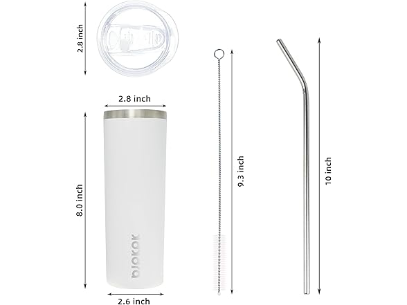 BJPKPK Skinny Tumbler with Lid 20 oz Sta