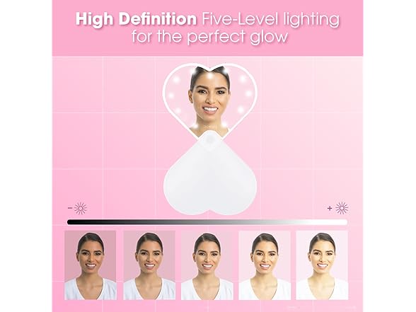 Riki Sweetheart ClipOn LED Makeup Mirror