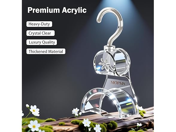 MOPMS 3 Pieces Clear Purse Hanger Closet