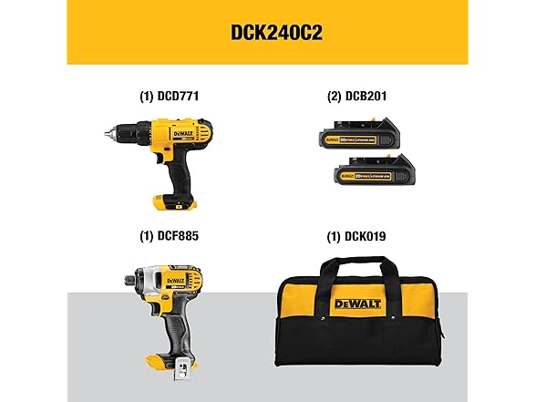 DEWALT DCK240C2 20V MAX Cordless Combo Kit