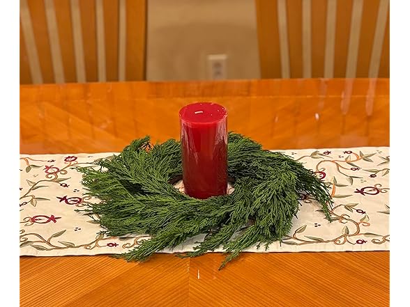 Worth Imports 19" Artificial Christmas Cypress Centerpiece Wreath - Gallery 6