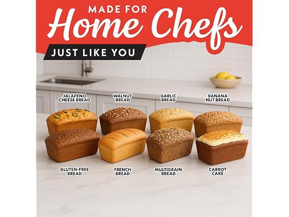 Gourmia Bread Maker with 2 LB Loaf Capacity 