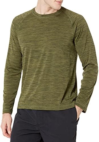 Amazon Essentials Men's Long-Sleeve Quick-Dry UPF 50 Swim Tee, Olive Heather, X-Large