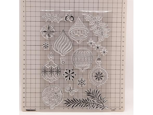 DIYology Christmas Ornaments Clear Stamps