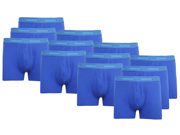 BLU ROCK WC-----J/MBB-565 / MB-MB-MB-MB / S Small Mens Cotton Flex Stretch Boxer Briefs Medium Blue x12