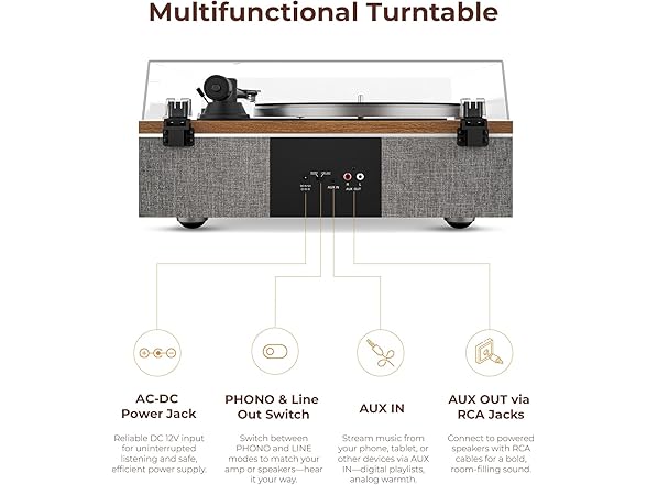 Qlearsoul Vinyl Record Player
