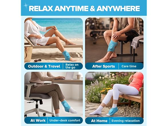 DeMoce Heated Ankle Wrap with Massage