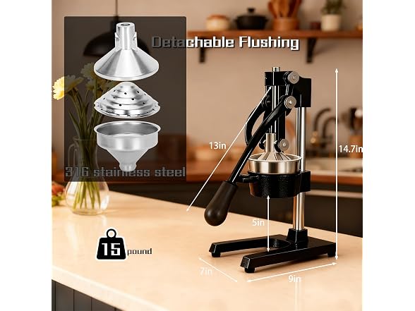 METALBEE Cast Iron Hand Press Juicer
